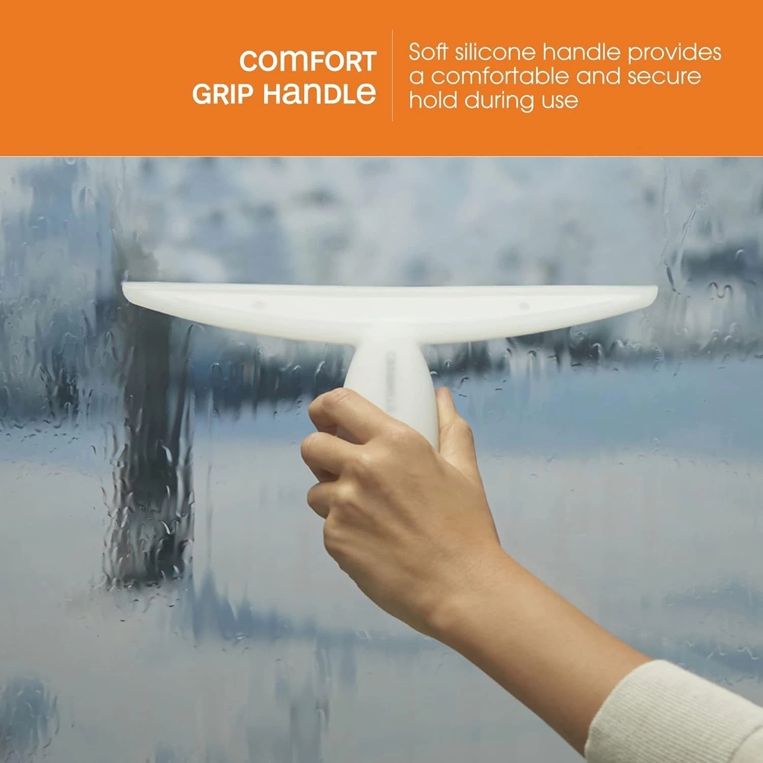 White Silicone Squeegee with Clip-On Feature – 10