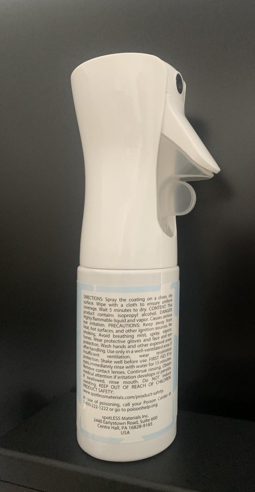 spotLESS MATERIALS Toilet Coating Spray for Ceramic & 5 Fl Oz (Pack of 1)