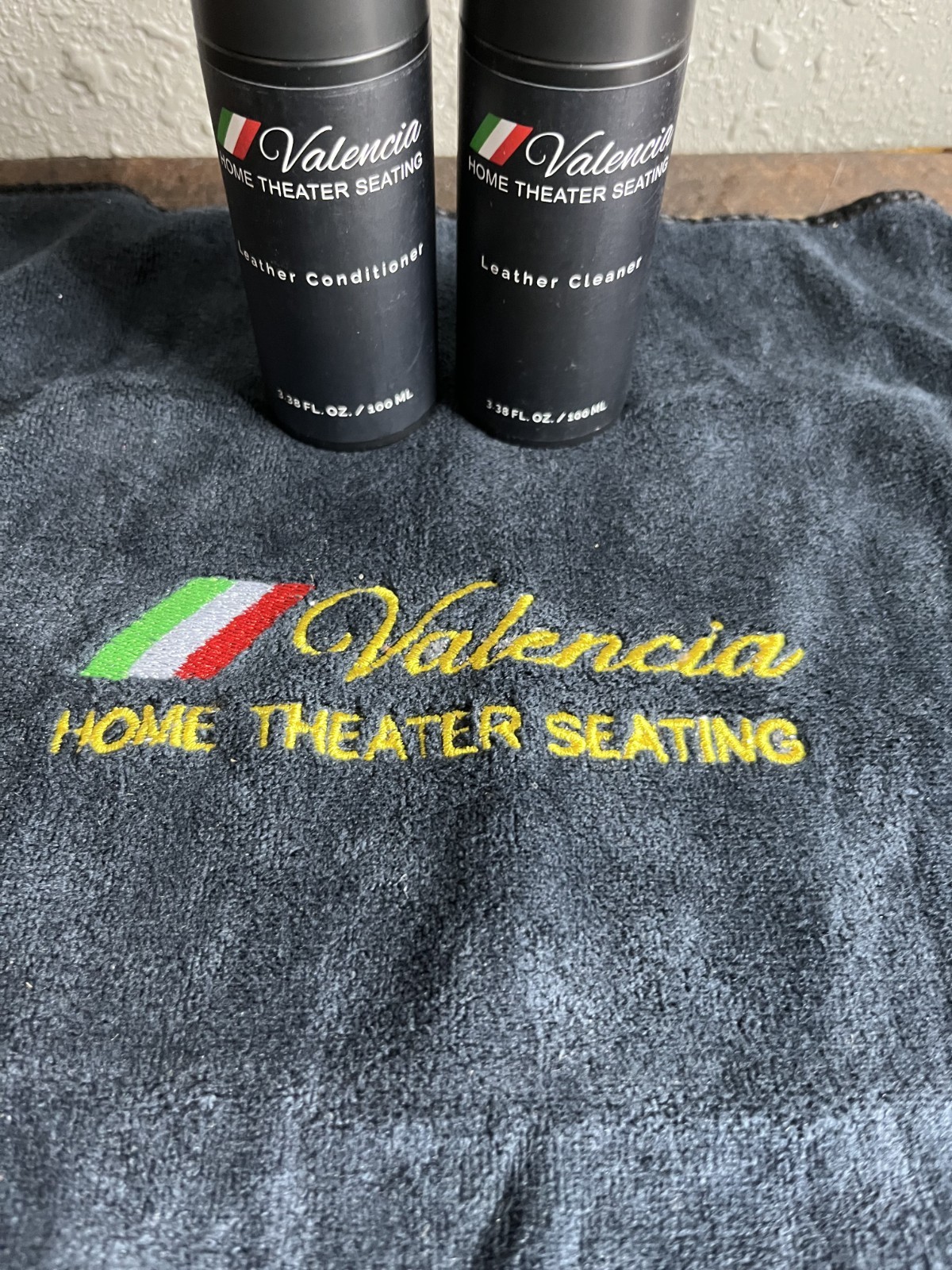 Valencia Home Theater Seating Leather Cleaner & Conditioner Set 100ml Care Kit