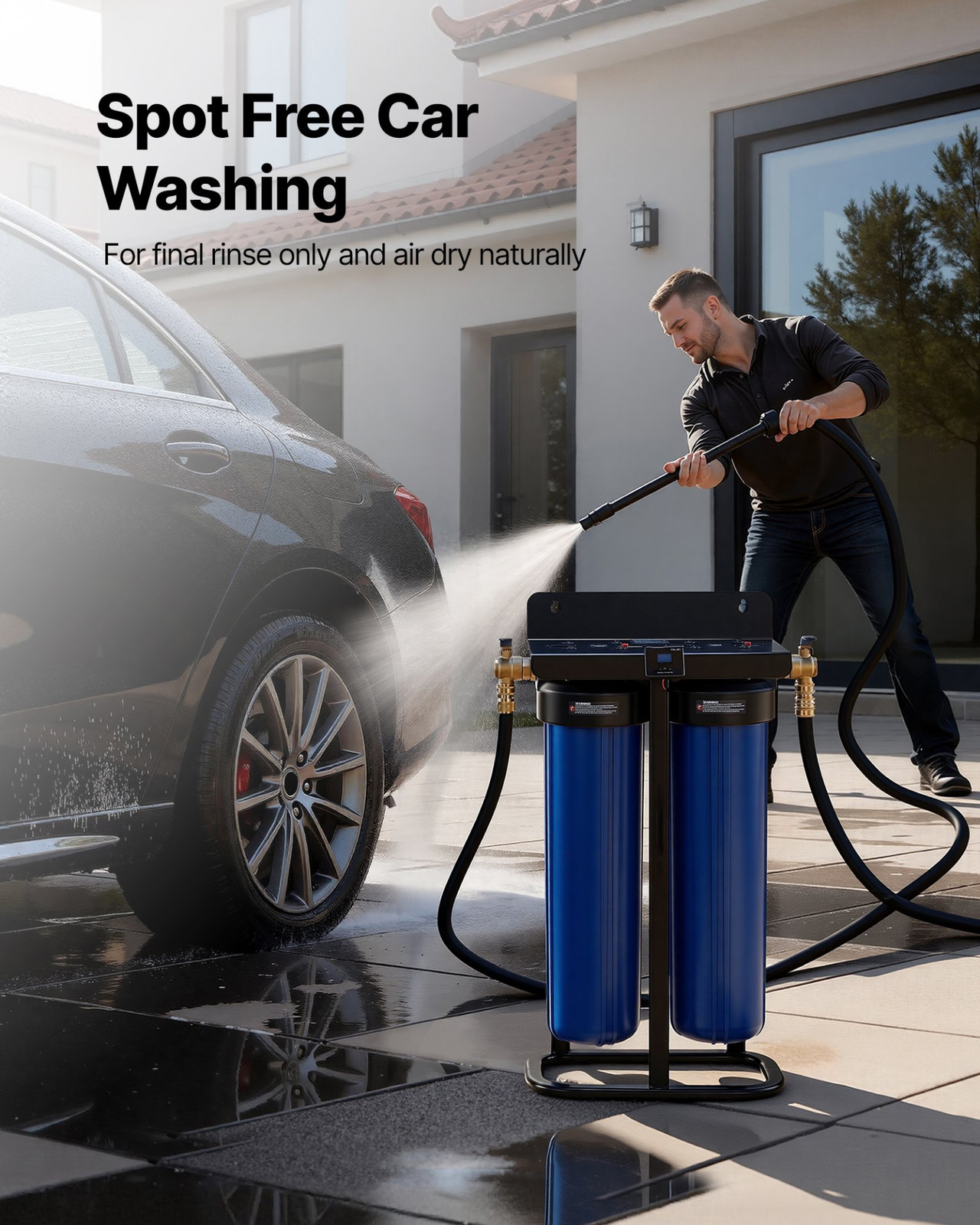 Deionized Water System for Car Wash Spotless DI Filter with TDS Meter