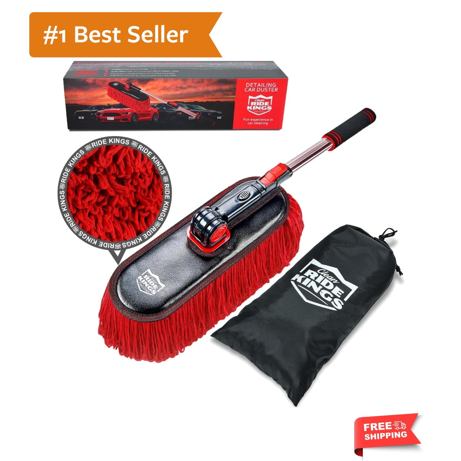 Car Duster Exterior Scratch Free,Soft Car Brush Kit for Truck,SUV,RV and Moto…