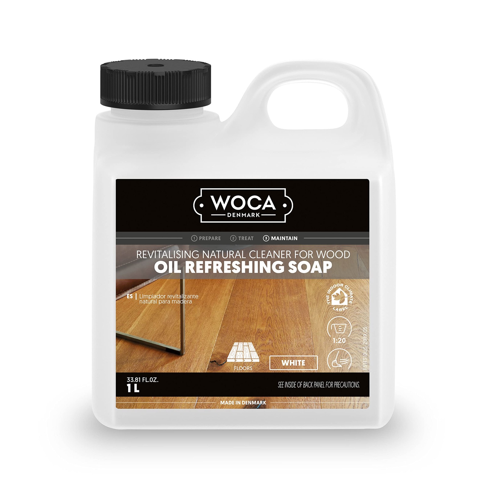 Woca Oil Refresher 33.81 Fl Oz Natural Plant Based Cleaner For Oiled Wood