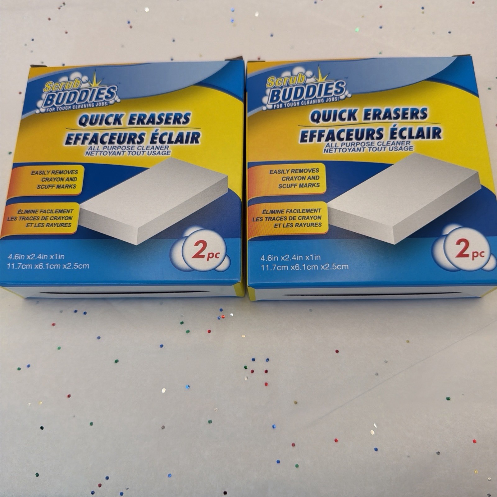 Scrub Buddies, Quick Erasers, All Purpose Cleaner, 2 box Set 4total, new Sponge