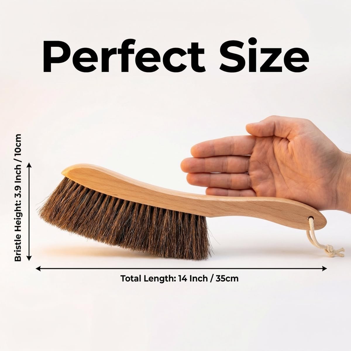 Horse Hair Hand Broom, Woodworking Bench Cleaning Brush, Fireplace Dust Brush,