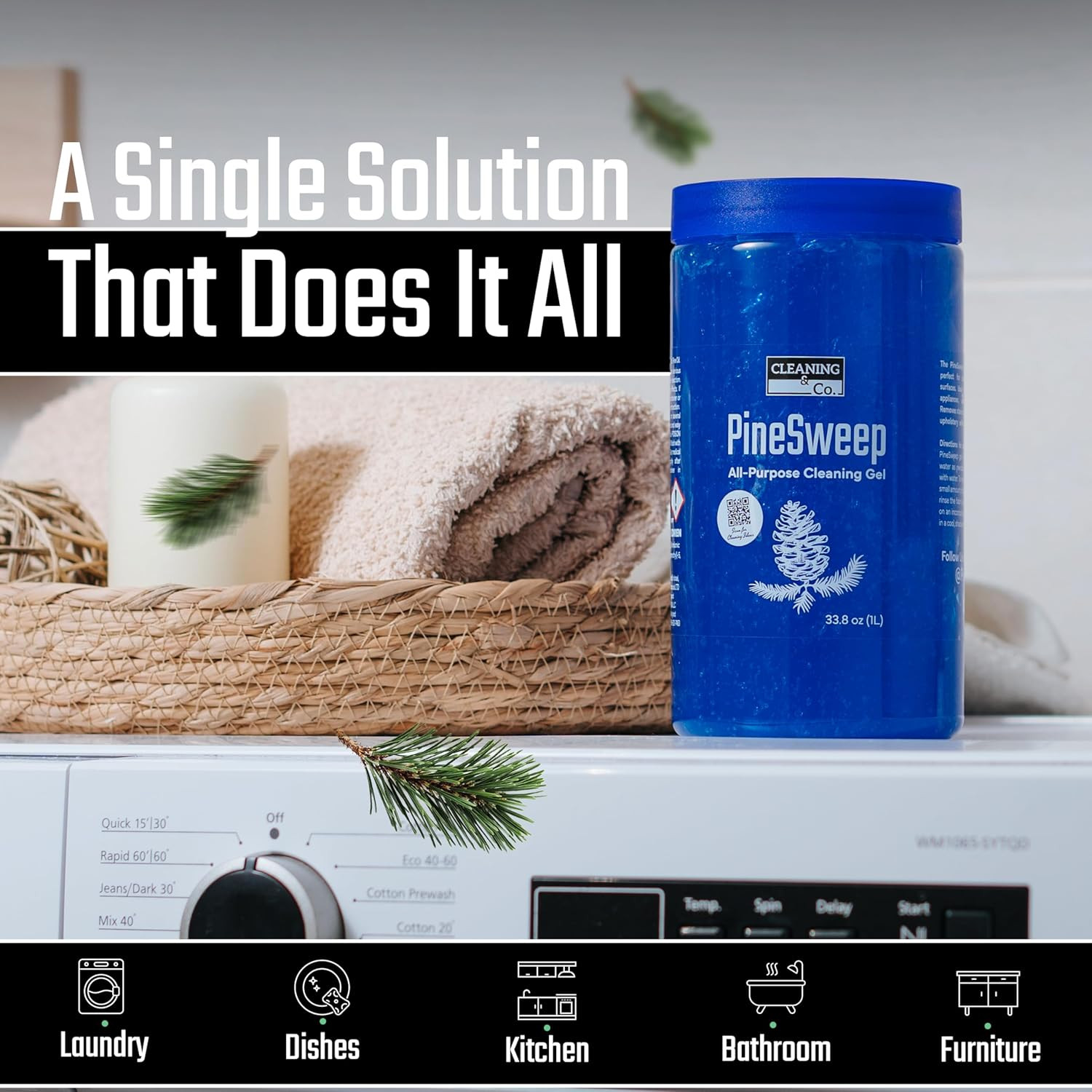 All-Purpose Cleaning Gel with Pine Oil – Multipurpose Household Cleaner for Bath