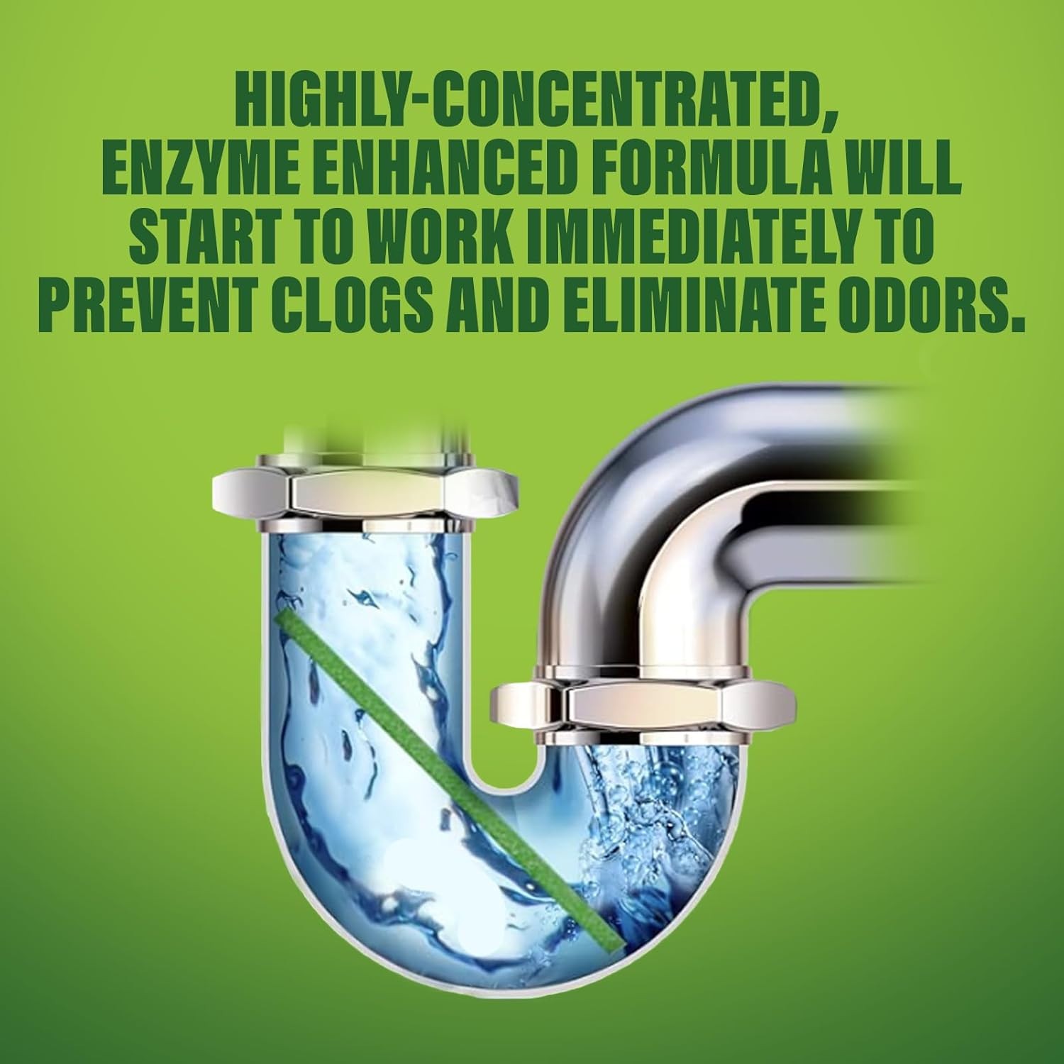 Green Gobbler Bio-Flow Drain Cleaning and Deodorizing Strips Lemon Scent 12-Pk