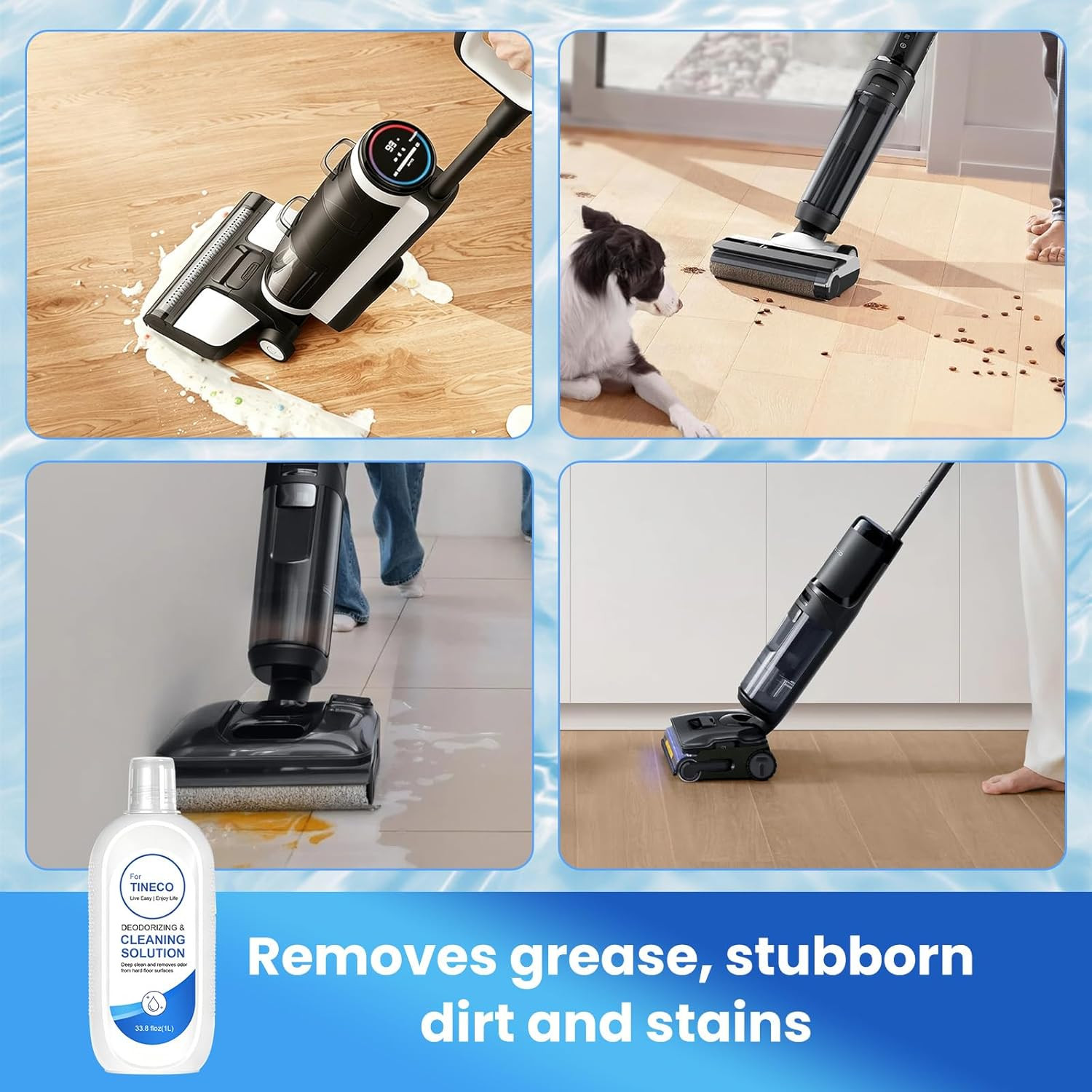 2L Floor Cleaning Solution Compatible with Tineco iFLOOR/Floor ONE, Low Foam Mul