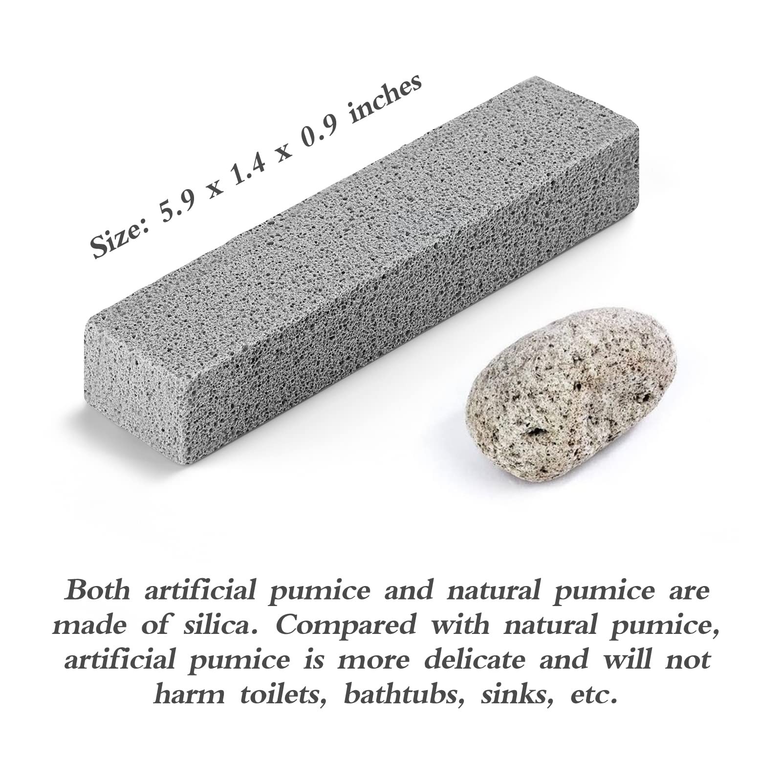 Lenicany 6Pack Pumice Stone for Toilet Cleaning Bowl Stick,Powerfully Cleans …