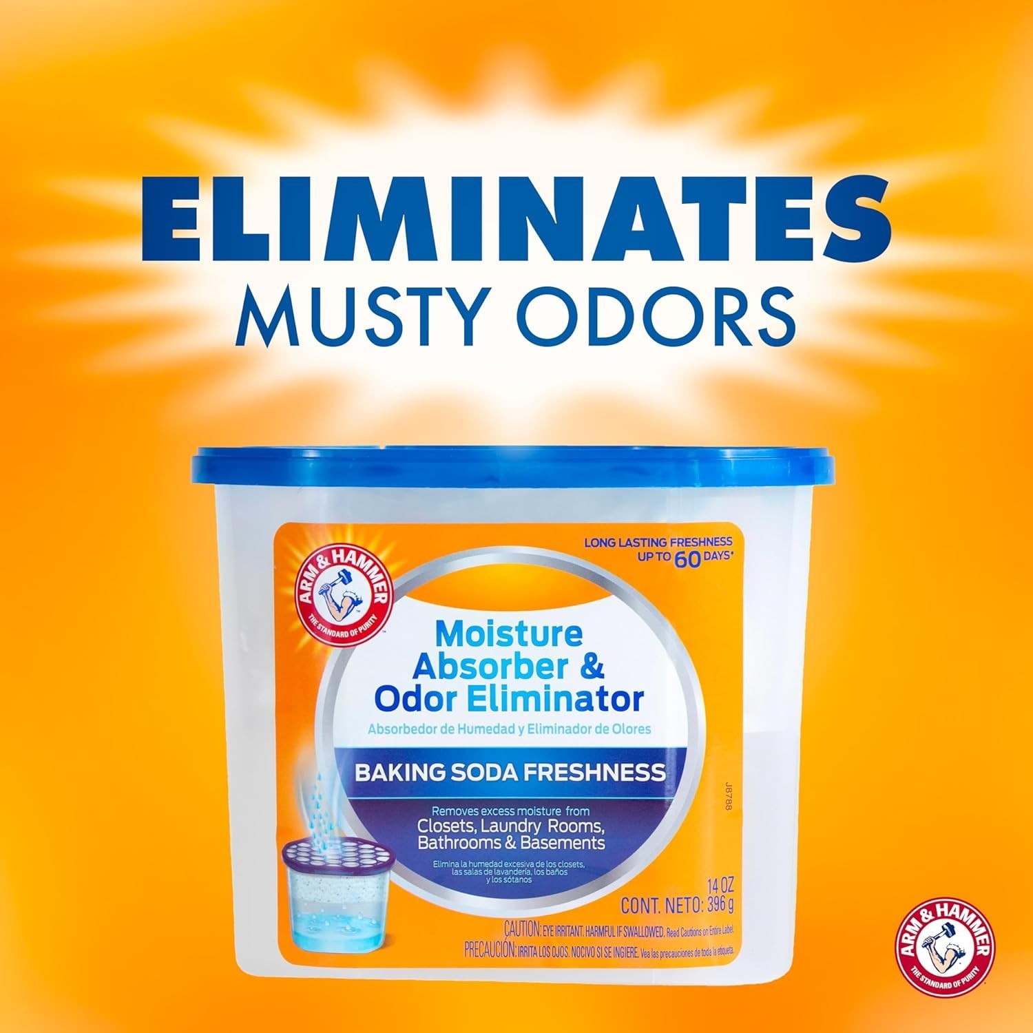 Fragrance Free Refillable Moisture Absorber and Odor Eliminator 14 oz. Tub