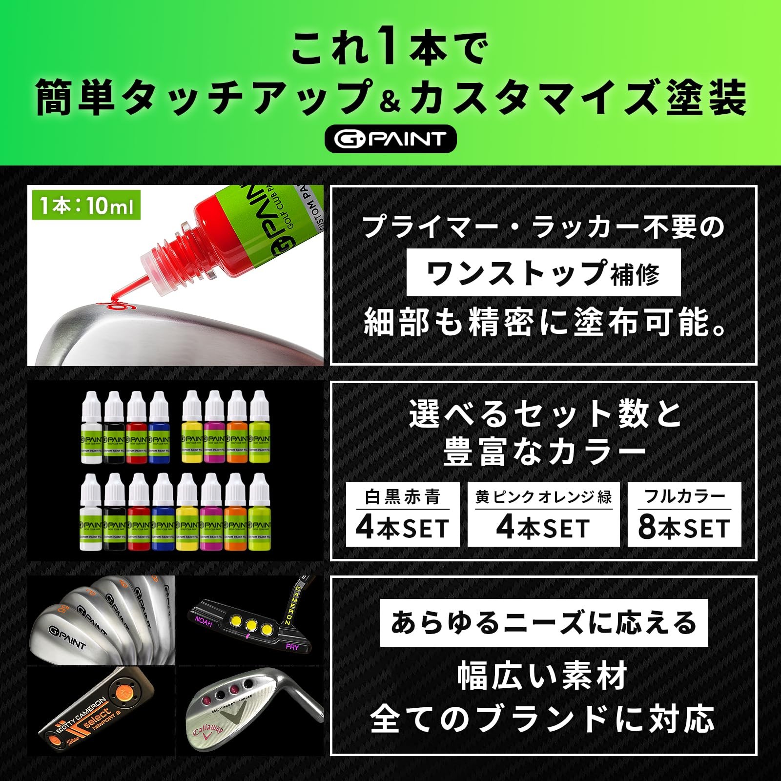 Golf Club Paint Touch Up, Fill In, Customize or Renovate Your Clubs – 8 Pack …