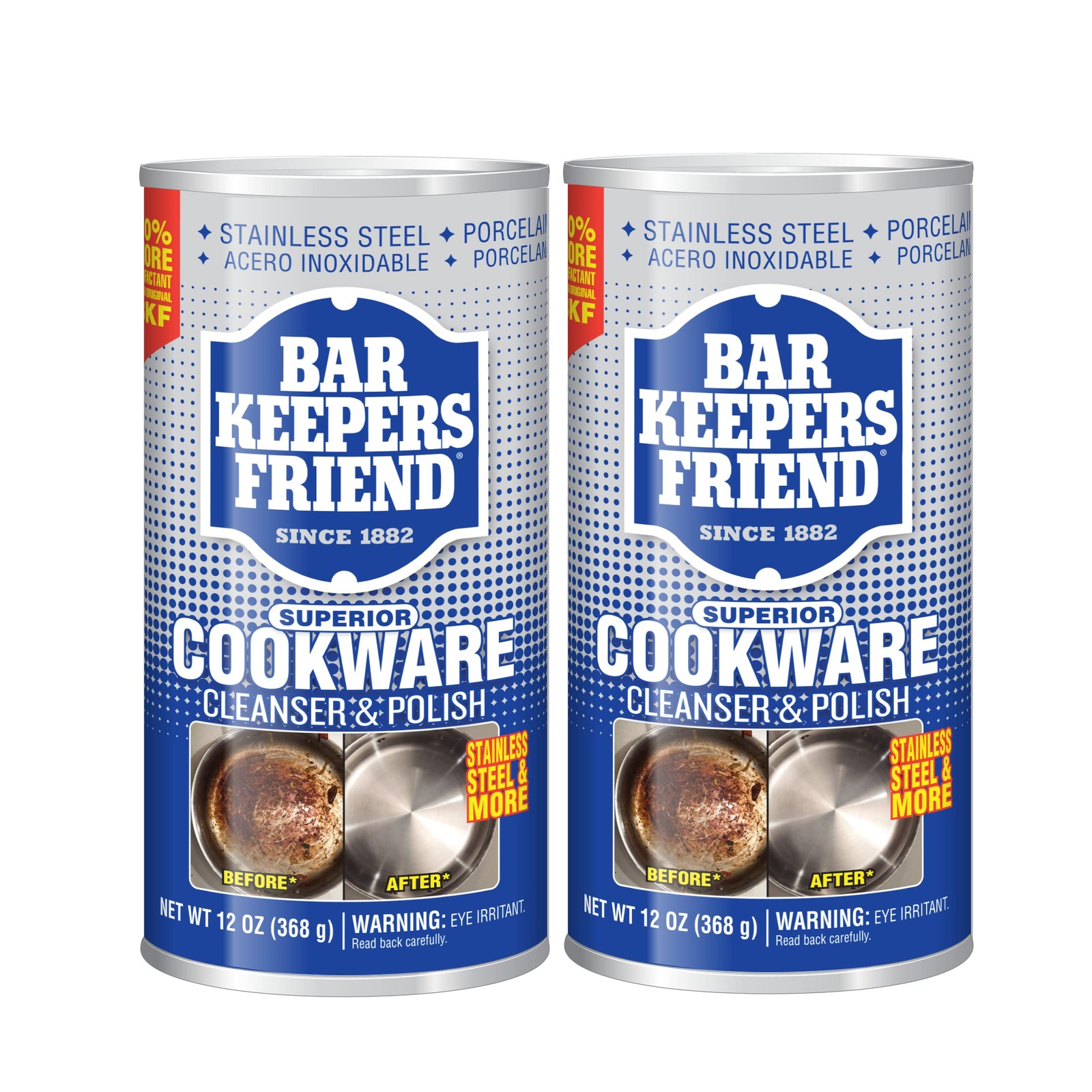 Cookware Cleanser & Polish (2 x 12 oz) Stainless Steel Cleaner & Degreaser fo…