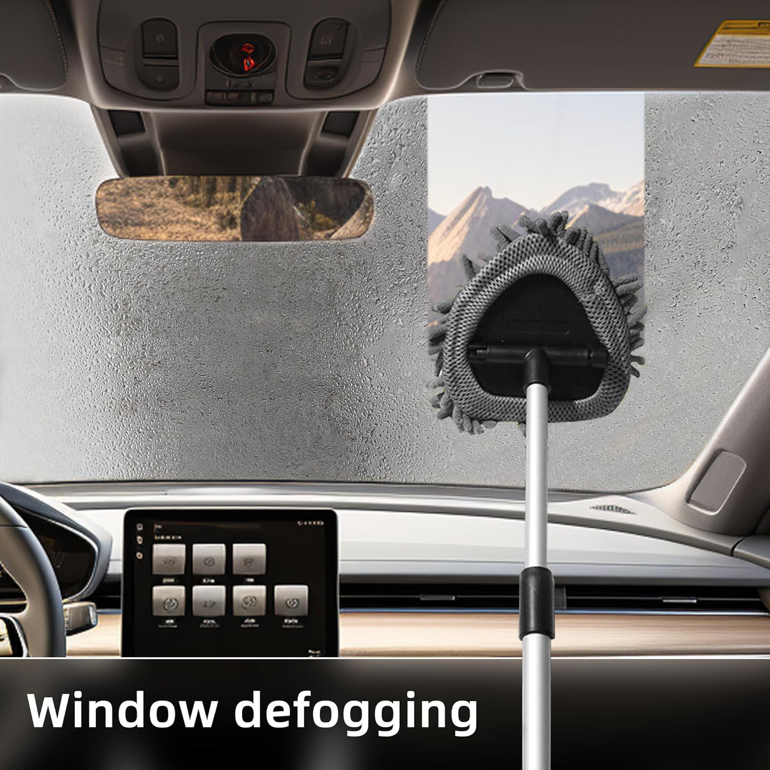Car Windshield Cleaner, Microfiber Vehicles Window Cleaning Tool with 3PCS Reusa