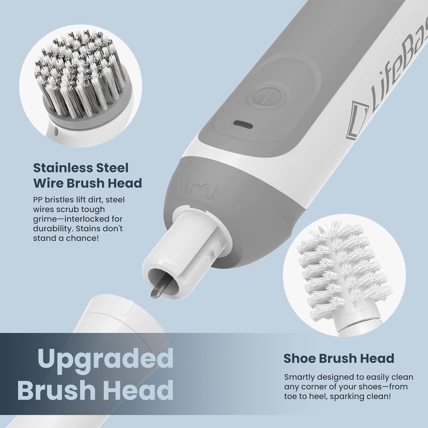 Rechargeable Power Scrubber Cordless Electric Cleaning Brush Water Resistant