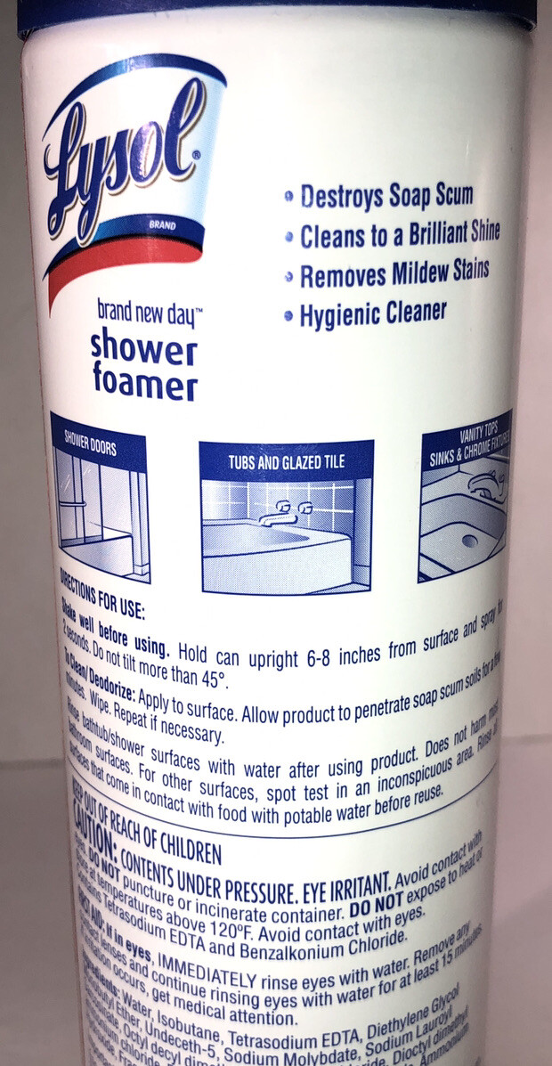 Lysol brand new day bathroom shower foamer Mango/Hibiscus Scent 19 oz-SHIP N 24H