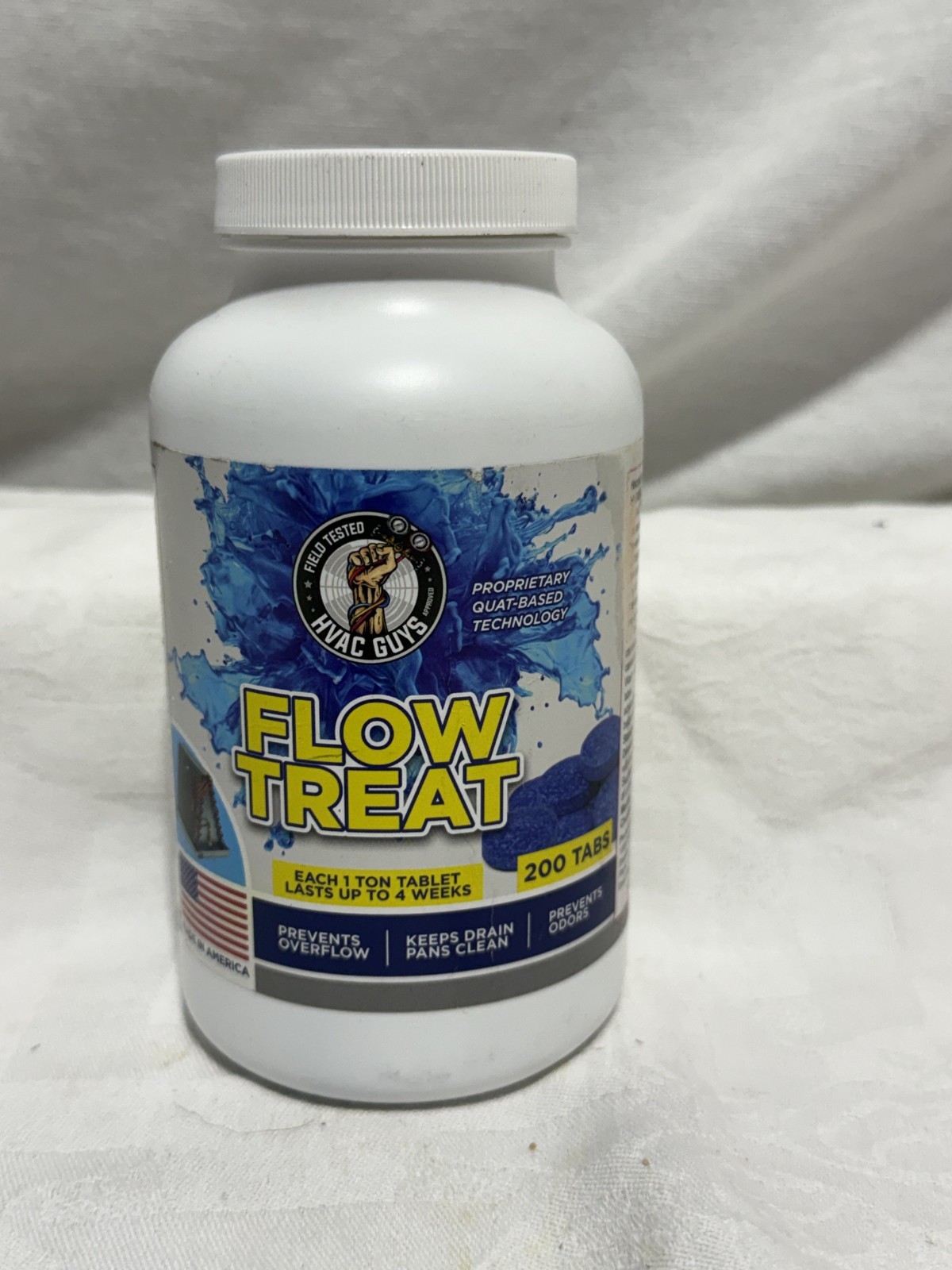 HVAC GUYS – Flow Treat Tabs – 200 Tablets | AC Drain Line Cleaner | Prevents