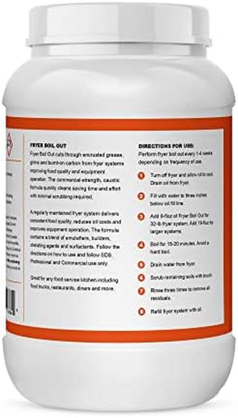 Fryer Cleaner – 8-Lbs – Fryer Boil Out – Contains 21 Cleanings – Concentrated Po