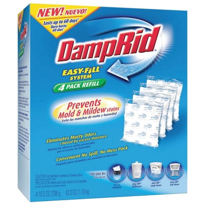 Damp Rid Long Lasting Eliminates Odors Fragrance Free Moisture Absorber Refill P