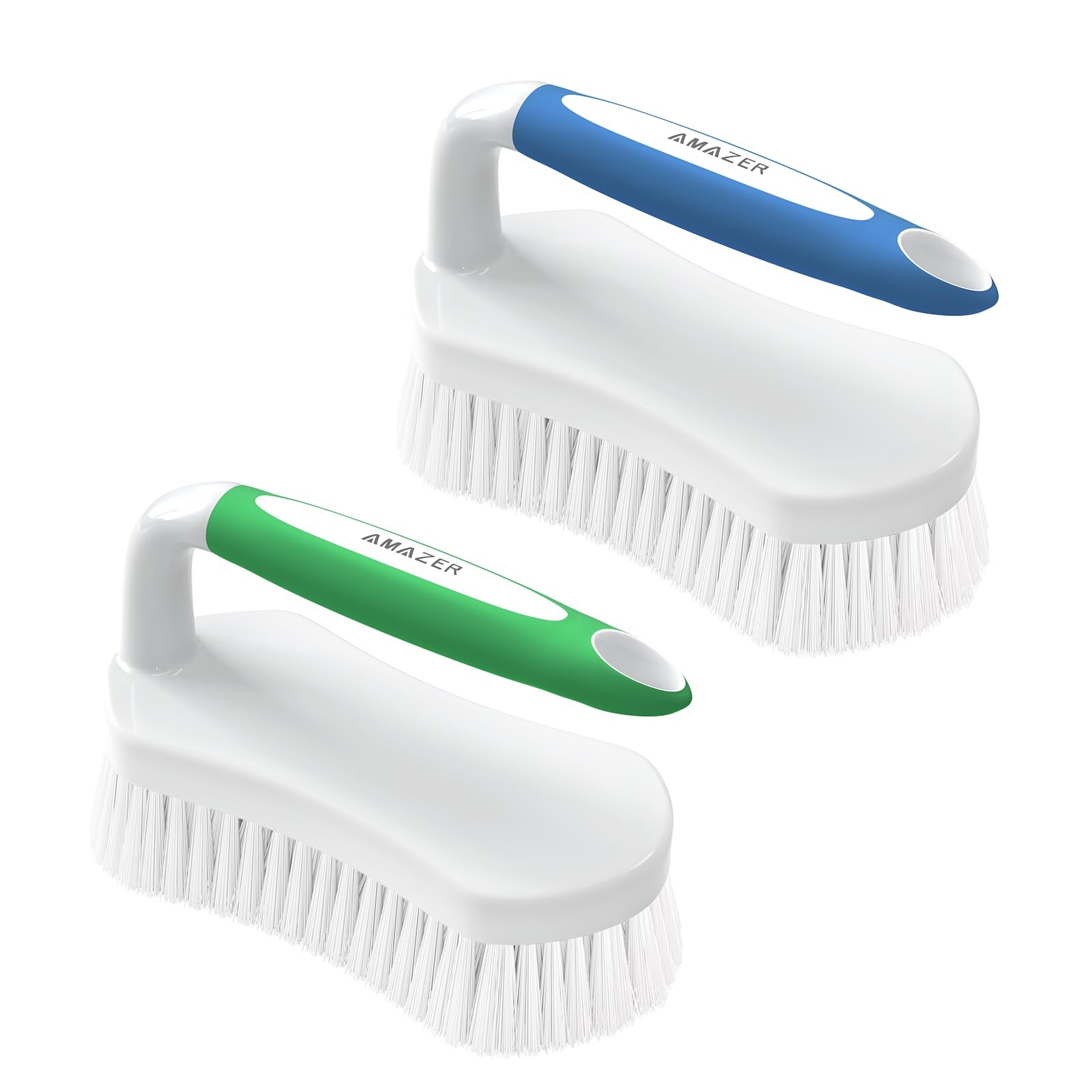Scrub Brush for Cleaning Comfort Grip Shower Scrubber Flexible Stiff Bristles…
