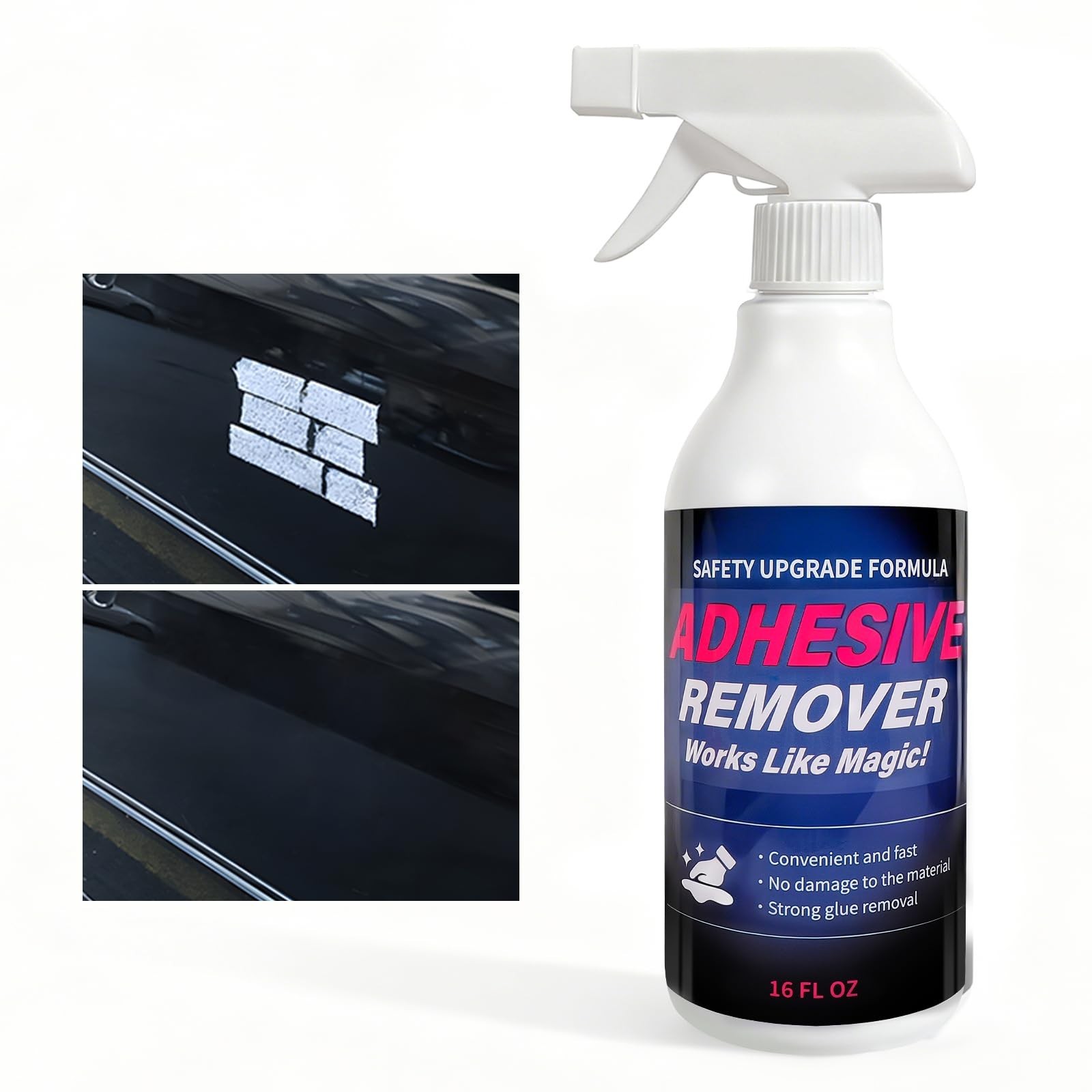 Heavy Duty Adhesive Remover Spray – Sticker Eraser for Cars, Glass, Plastic, Met