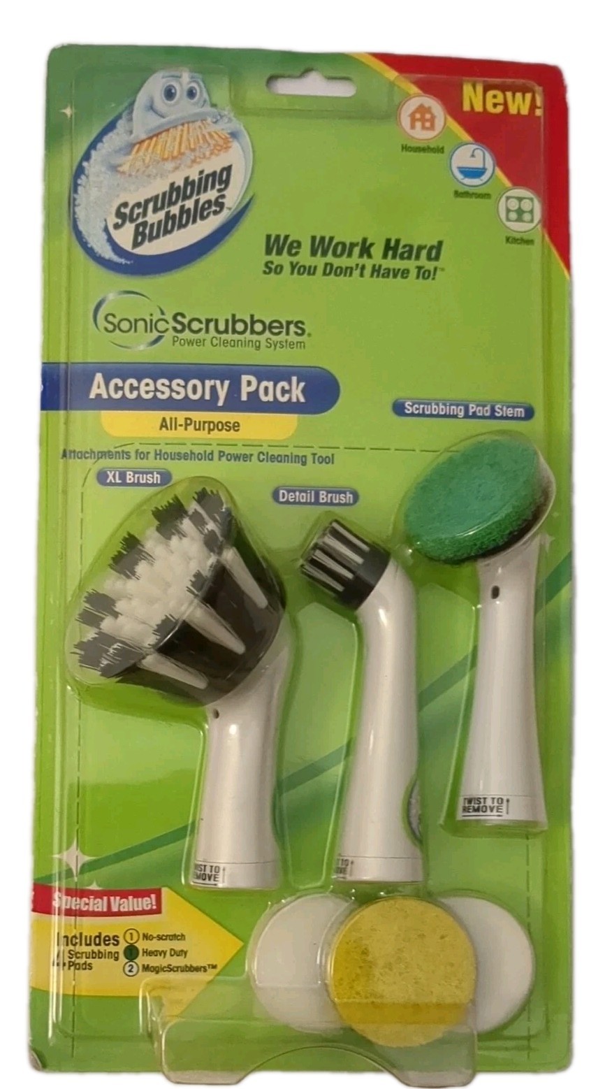 Scrubbing Bubbles Sonic Scrubbers Power Cleaning Tool All Purpose Accessory Pack