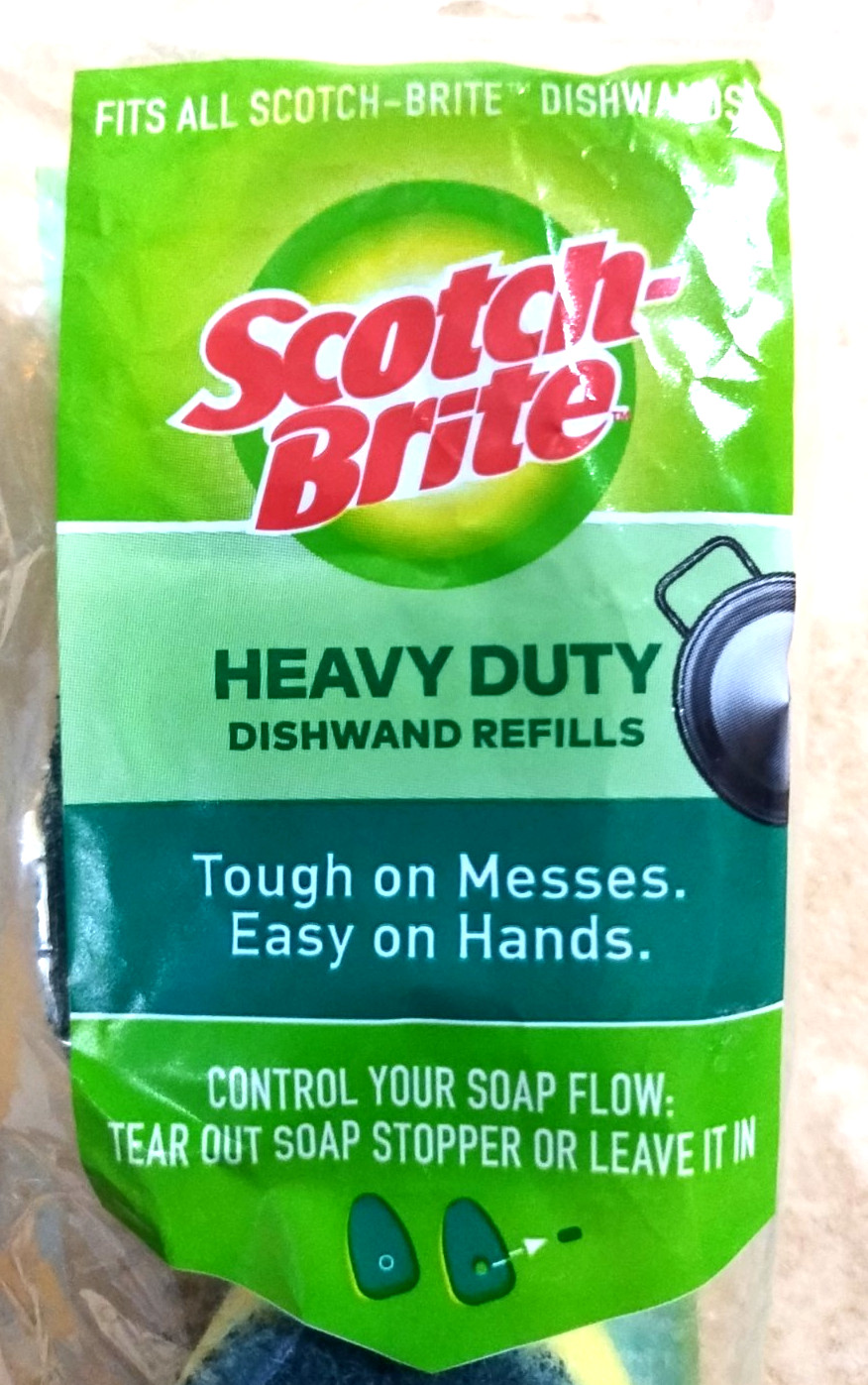 3M Scotch-Brite Heavy Duty Dishwand Scrubber Refill 2 pk