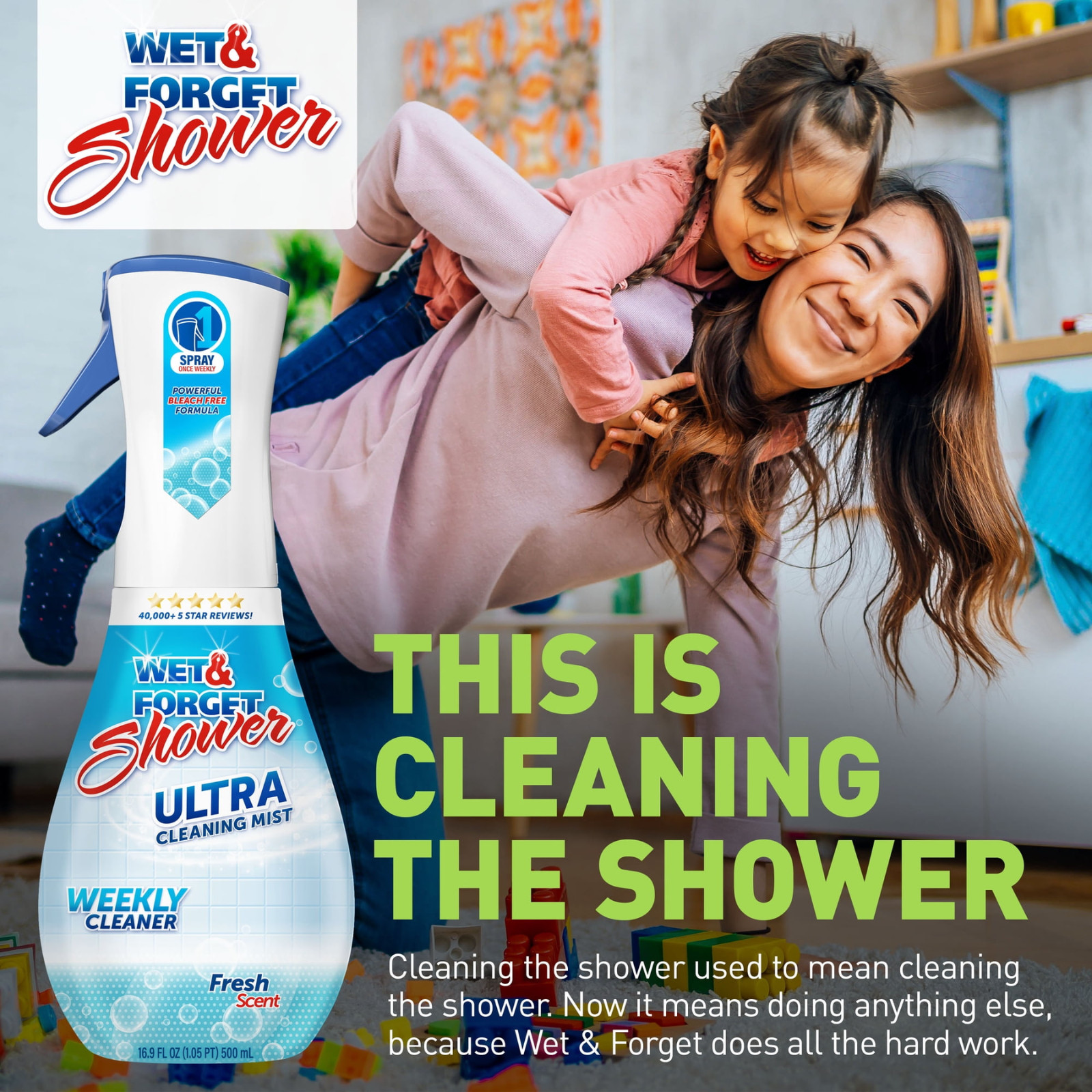 3 Pack Wet & Forget Shower Ultra Cleaning Mist Fresh Scent 16.9oz Weekly Cleaner