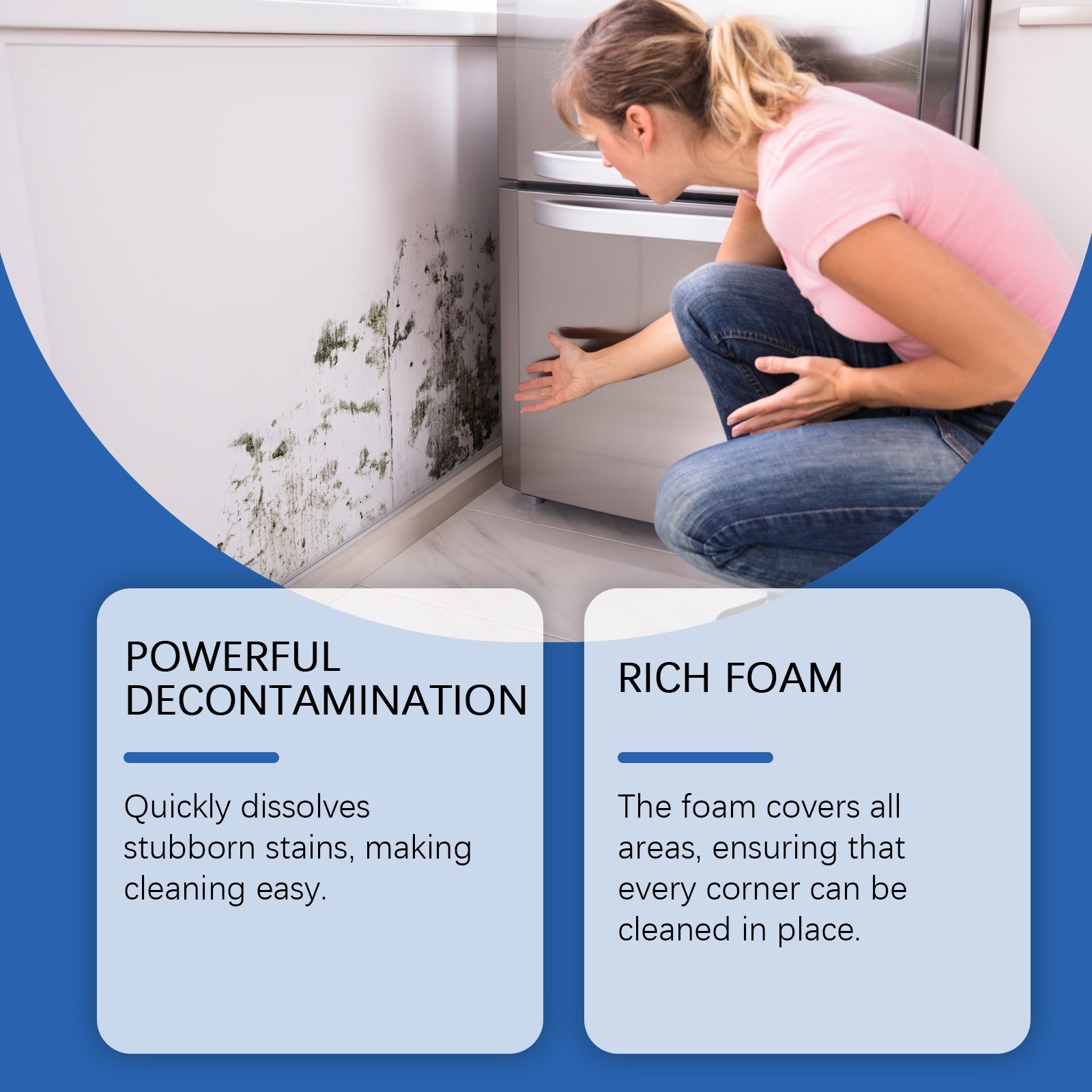 Stain Removing Foam Cleaner Multi Purpose Household Cleaning Wall Tile Cleaning.