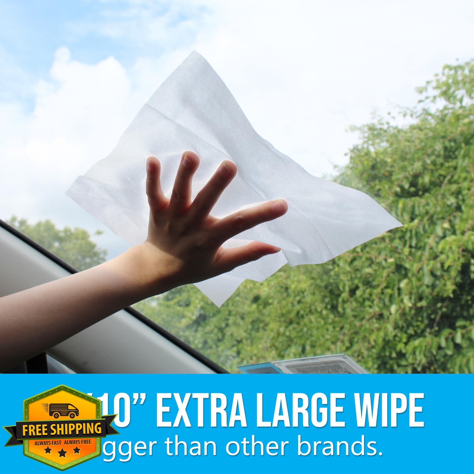 Air Jungles Glass Wipes 70 Count Pack 3 XL