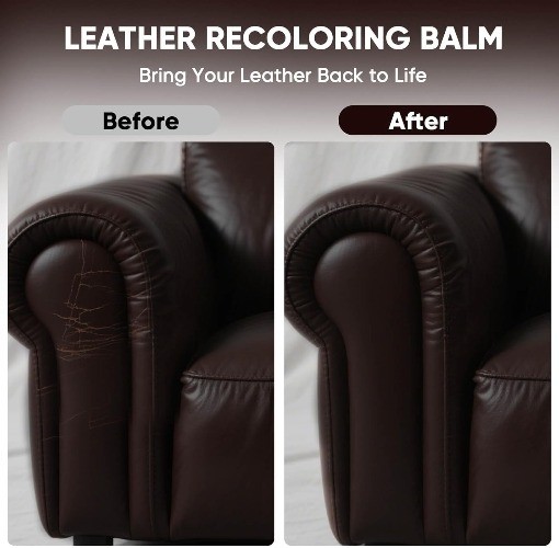 Leather Recoloring Balm, 10OZ Leather Repair Kit Size: 10 OZColor: Dark Brown