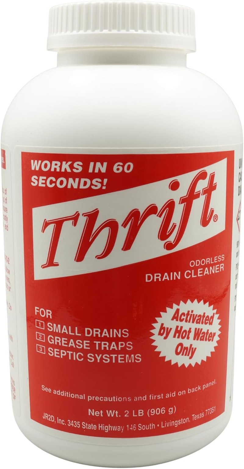 T-200 Drain Cleaner – 2 Lb Odorless Drain Opener – Activated by Hot Water – for