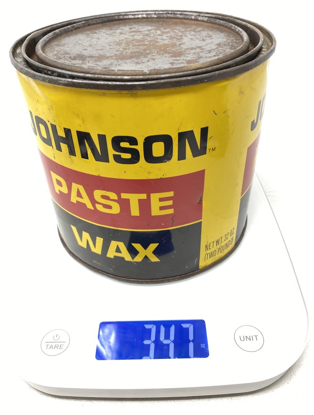 SC Johnson Paste Wax LARGE 2lb (32oz) Can 35oz/2lb3oz Total Weight Discontinued
