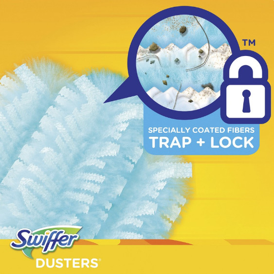 Swiffer 21459 Dusters Refills Unscented Dust Lock Fiber Blue 10 Ct Box Single