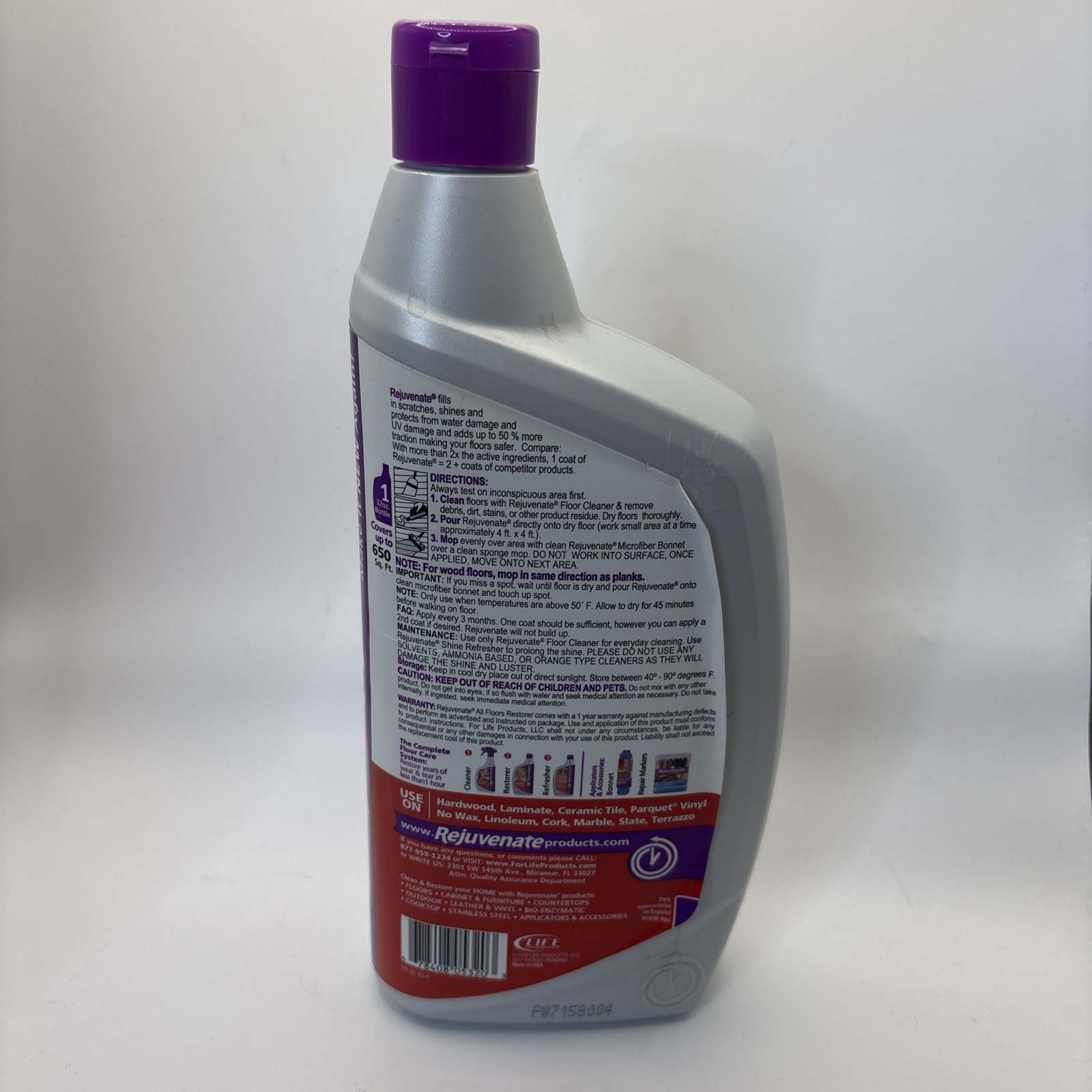 Rejuvenate All Floors Restorer Liquid Ceramic Tile Vinyl Hardwood 32oz New
