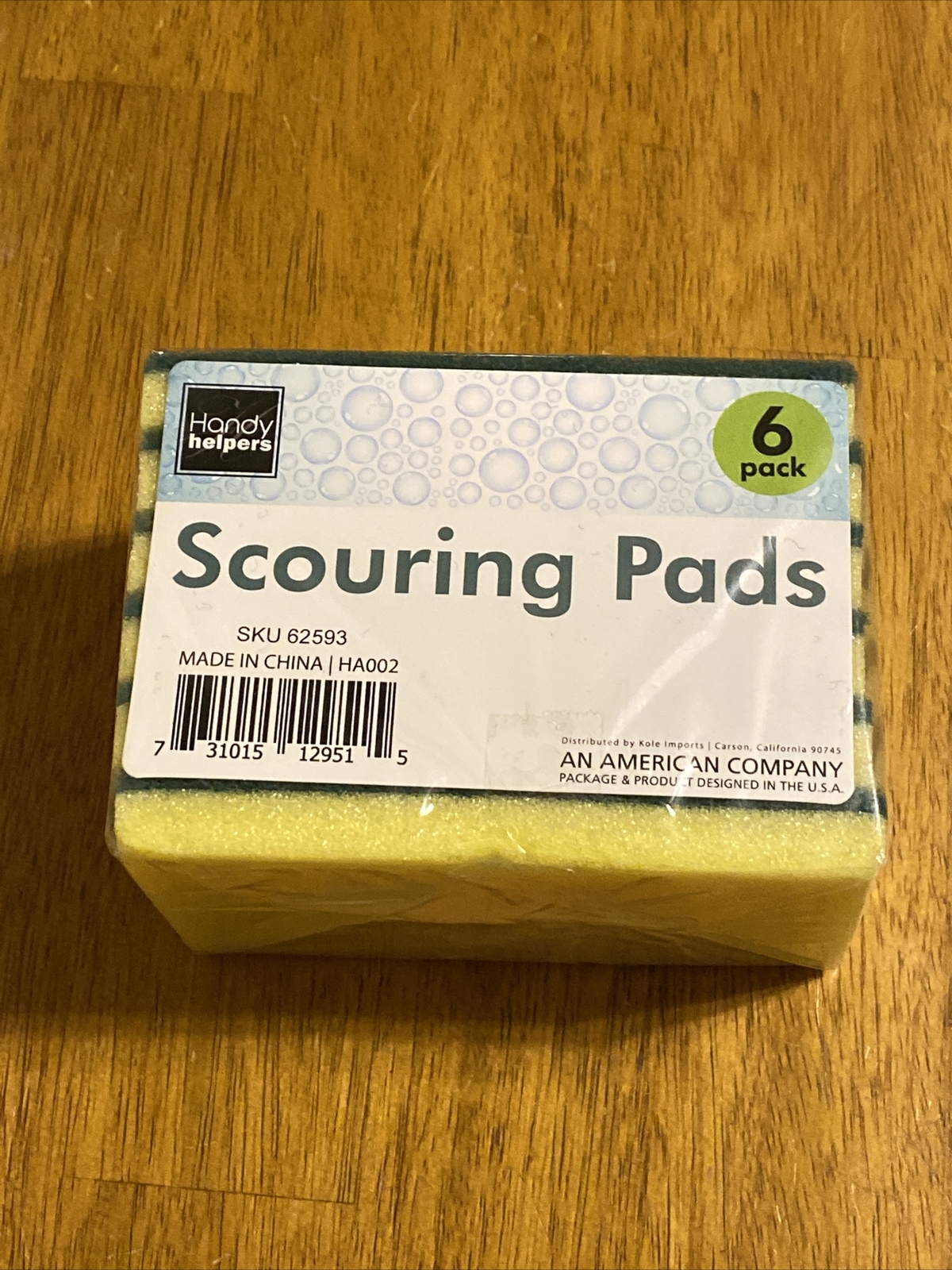 Sponge Scouring Pads Sponge Scouring Pads Handy Helpers 6 Pack
