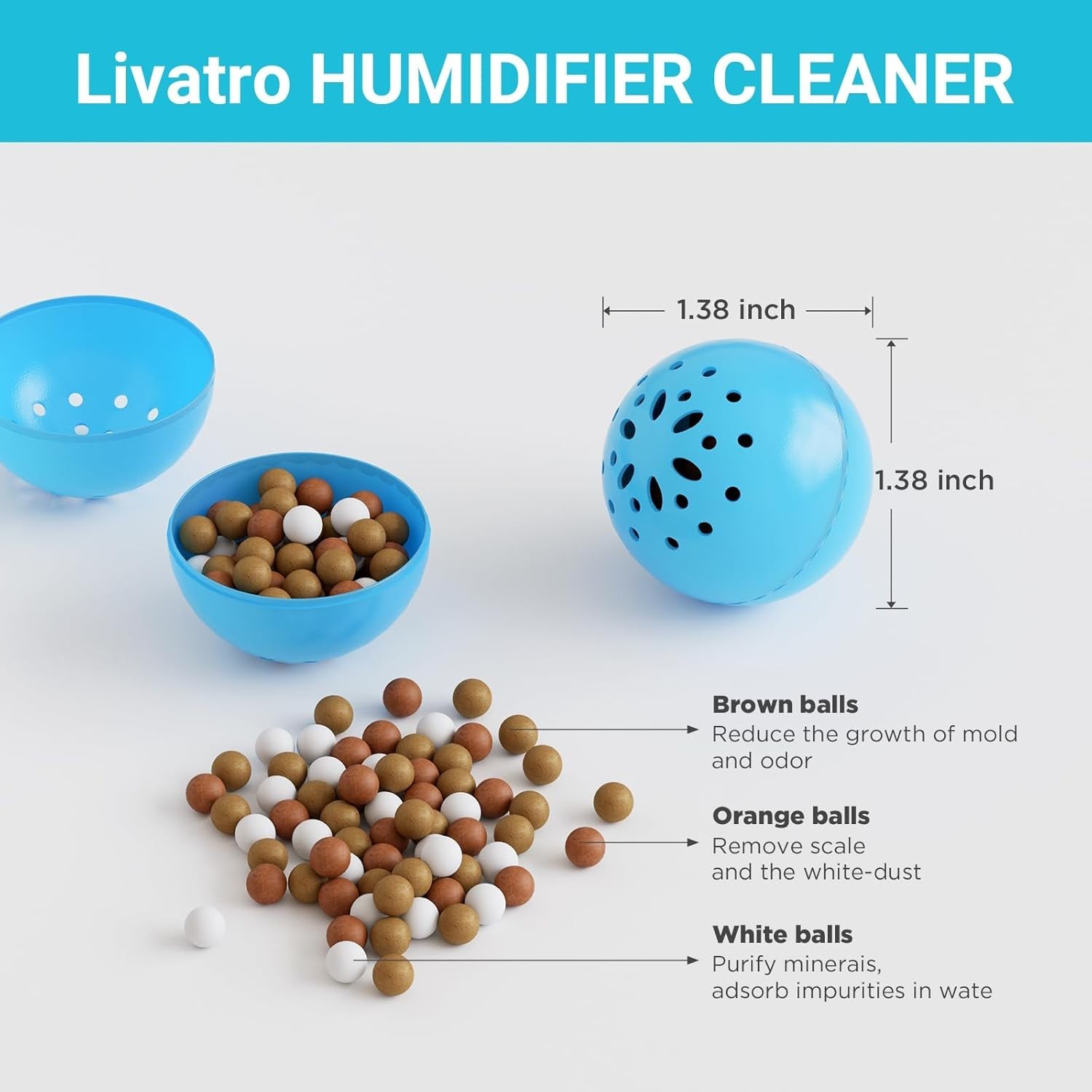 Humidifier Cleaning Ball – Fight Humidifier Mold and Bacteria with Humidifier Cl