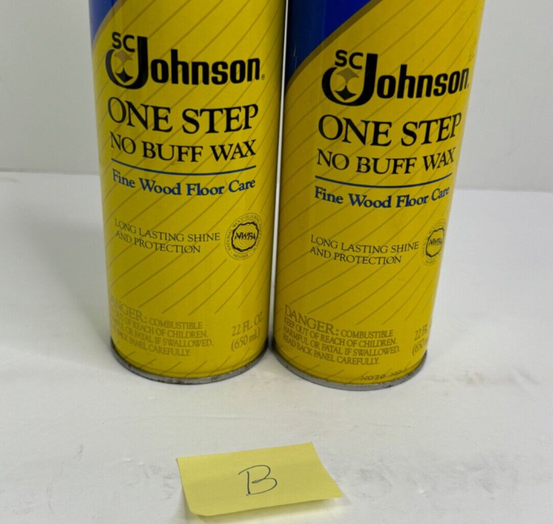 SC Johnson One Step No Buff Wax Fine Wood Floor Care 22 FlOz Discontinued READ B