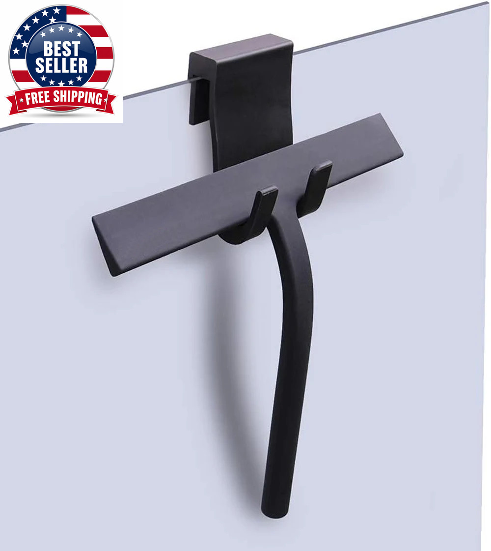 Matte Black Silicone Squeegee Streak Free Cleaning Shower Squeegee for Glass Bat