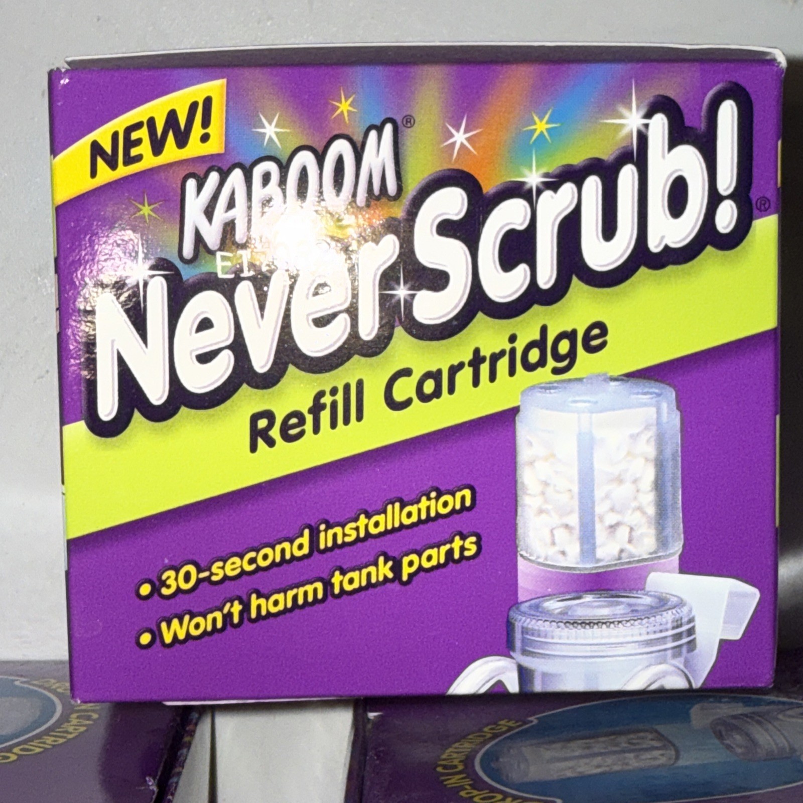 Kaboom Never Scrub Refill DISCONTINUED 2005 Drop In 1.65 oz NEW LOT OF 3