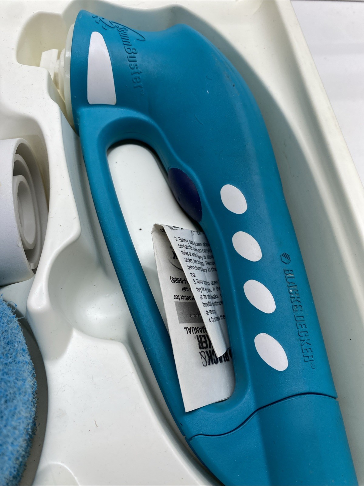 Black &Decker ScumBuster SB400 Cordless Scrubber Kit Blue VersaPak-Used-Open Box