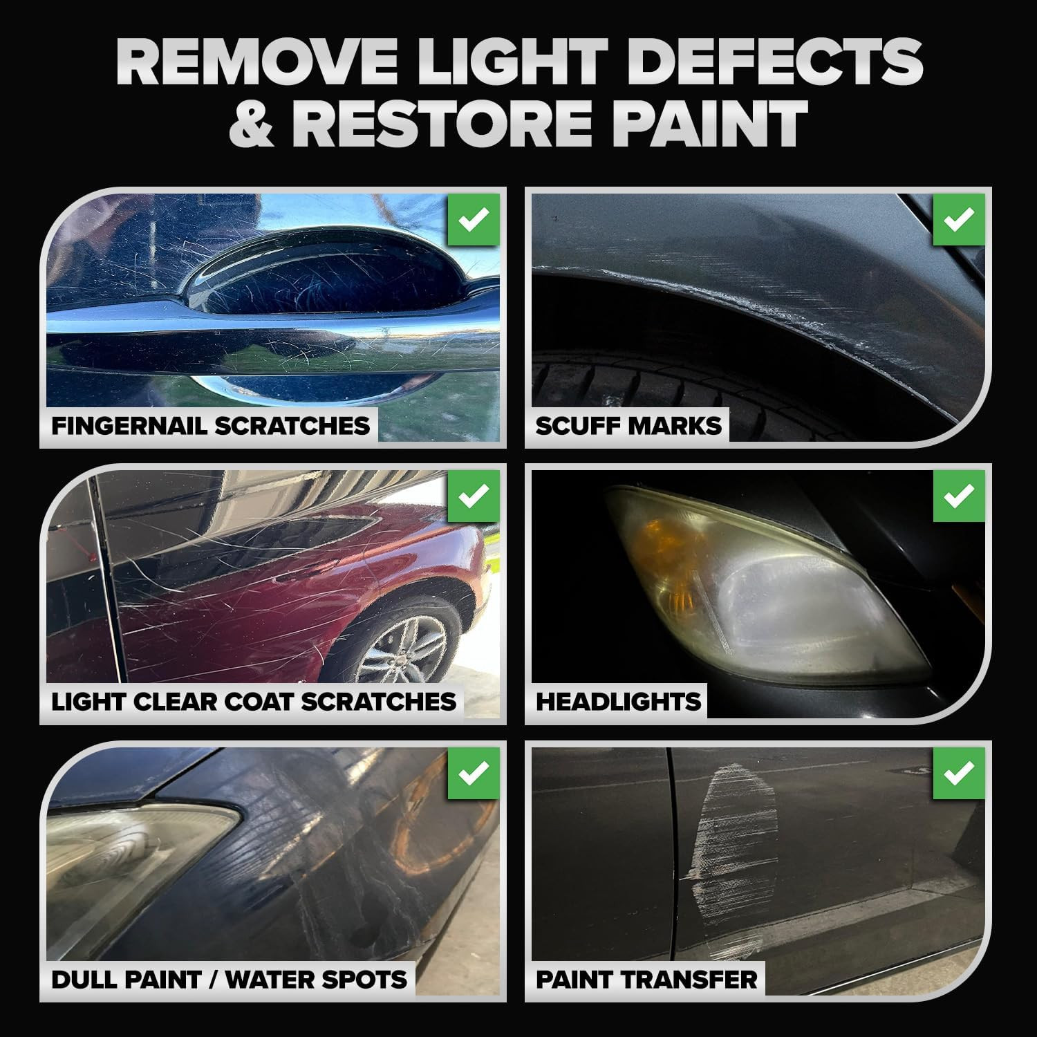 Carfidant Black Scratch and Swirl Remover – Car Scratch Remover for Paint Scratc