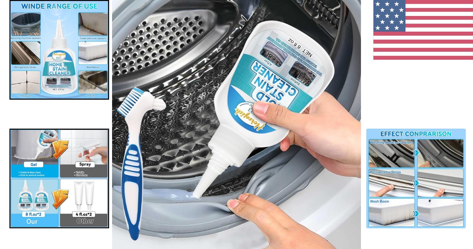 Abrasive Household Cleaning Gel, 8 Fl Oz: Focused on Washing Machines and Sinks