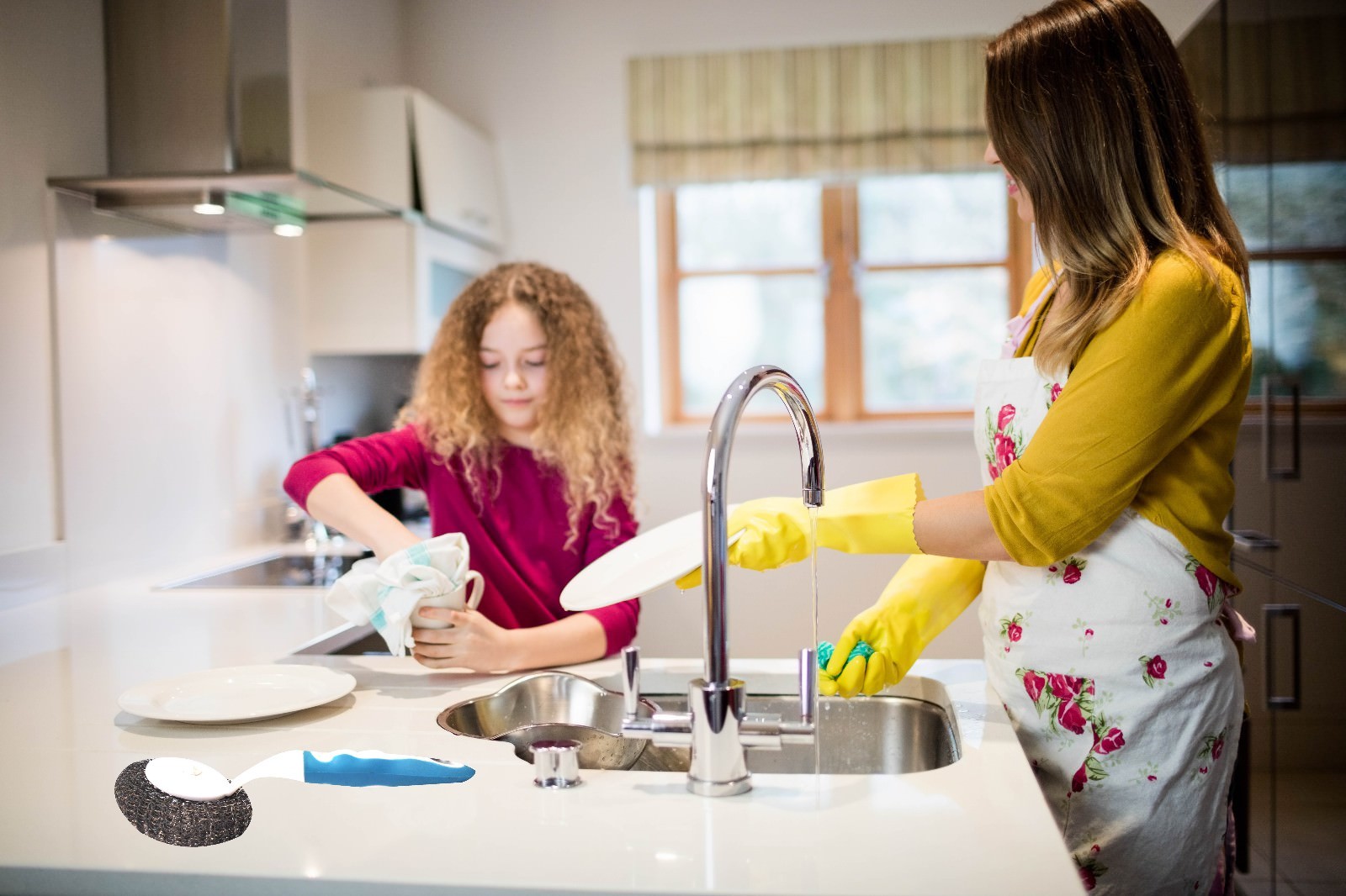Uniware Galvanized Steel Scrubber For Kitchen