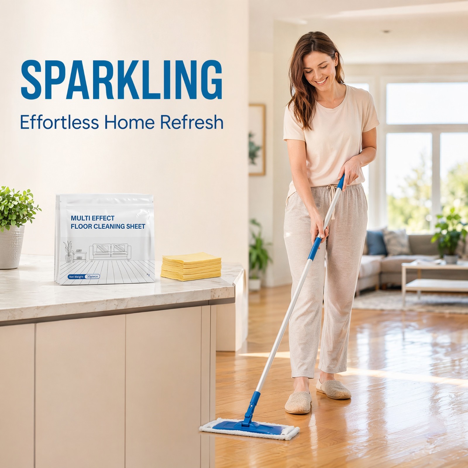 100Pcs Multi-Effect Floor Clean Floor Cleaning Tablets For Home Kitchen