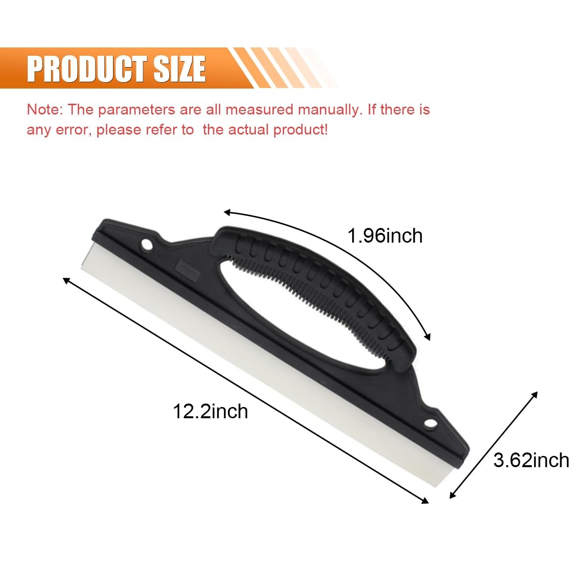 12 Inch Silicone Car Squeegee Water Scraper Wiper Blade Automotive (2PCS)