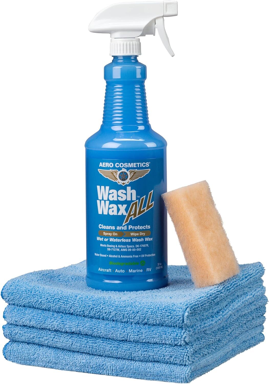 Wet Or Waterless Wash Wax Kit 32 Fl. Oz. Cleans, Protects, Shines. Aircraft Qual