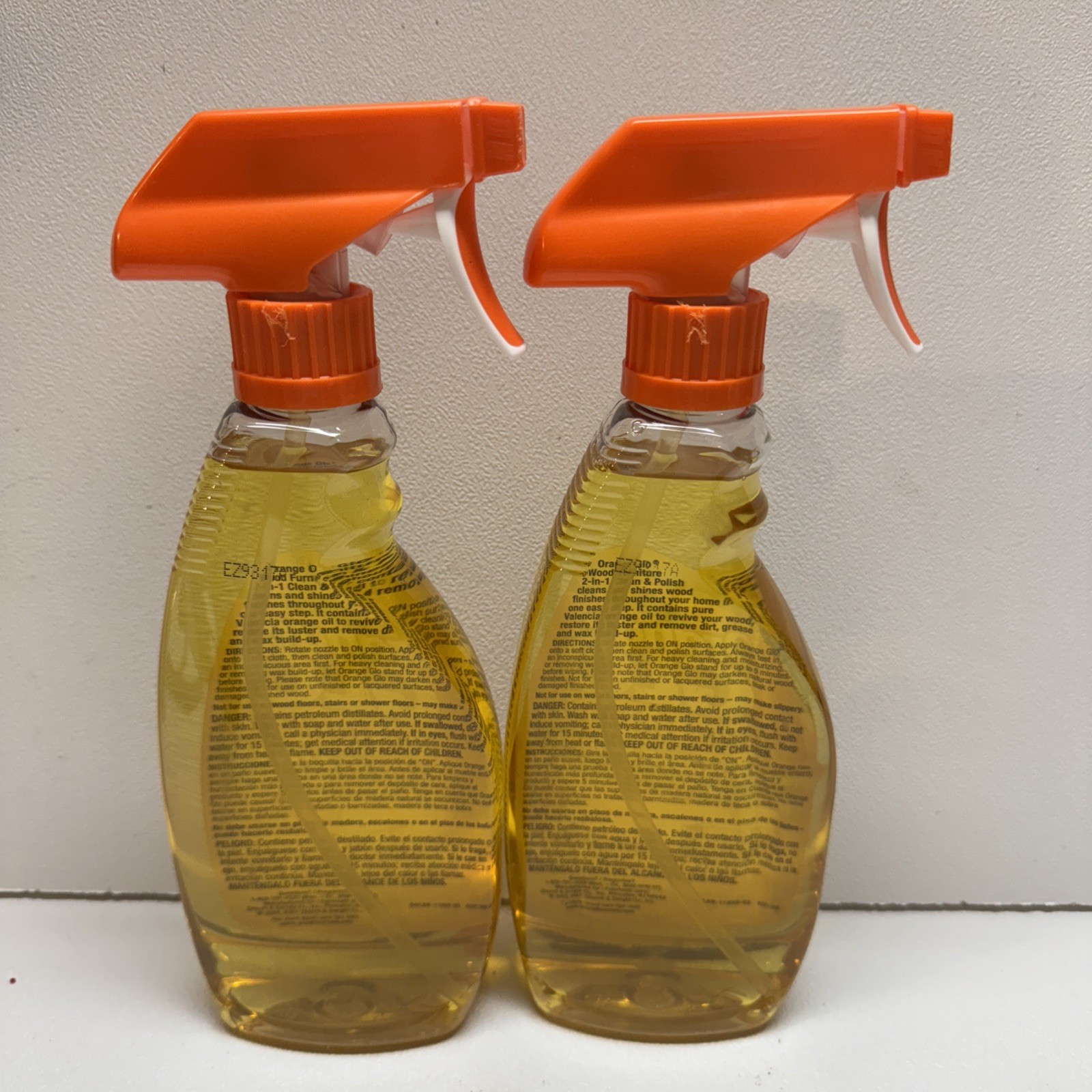 Orange Glo Wood Furniture 2-in-1 Clean & Polish, 16 oz. Lot Of 2