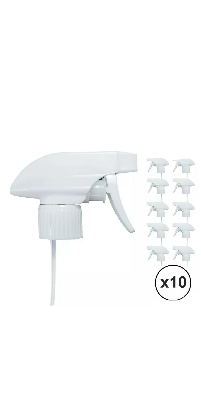 Trigger Sprayer Replacement Head Nozzle – Pack of 10 – 28/410 Neck Bottle Size.
