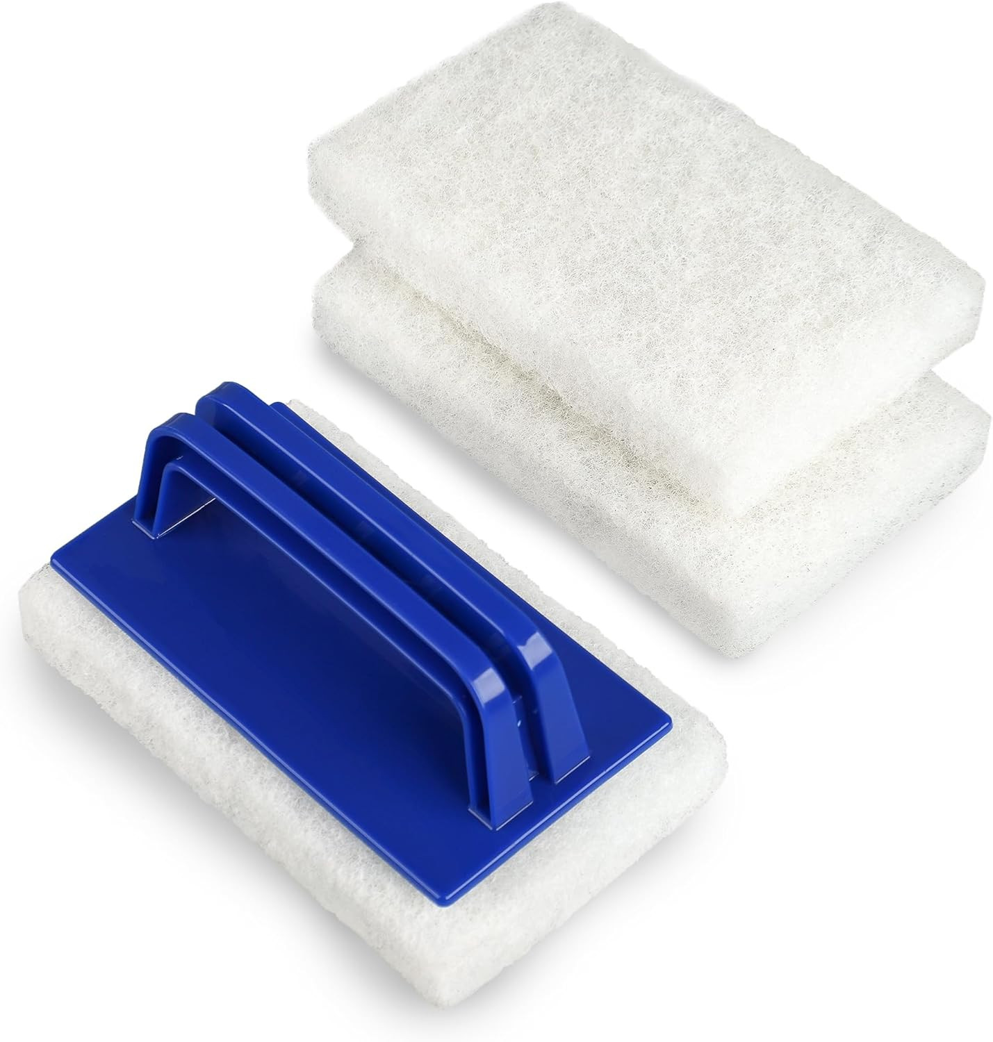 3 Pack Hand-Held Pool Scrub Brush Pool Cleaning Scrubbing Sponge Pad Bathroom Cl