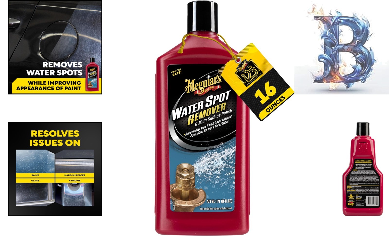 Clear Coat Safe Water Spot Remover Cream, Heavy Duty Formula, 16 oz by Meguiar’s