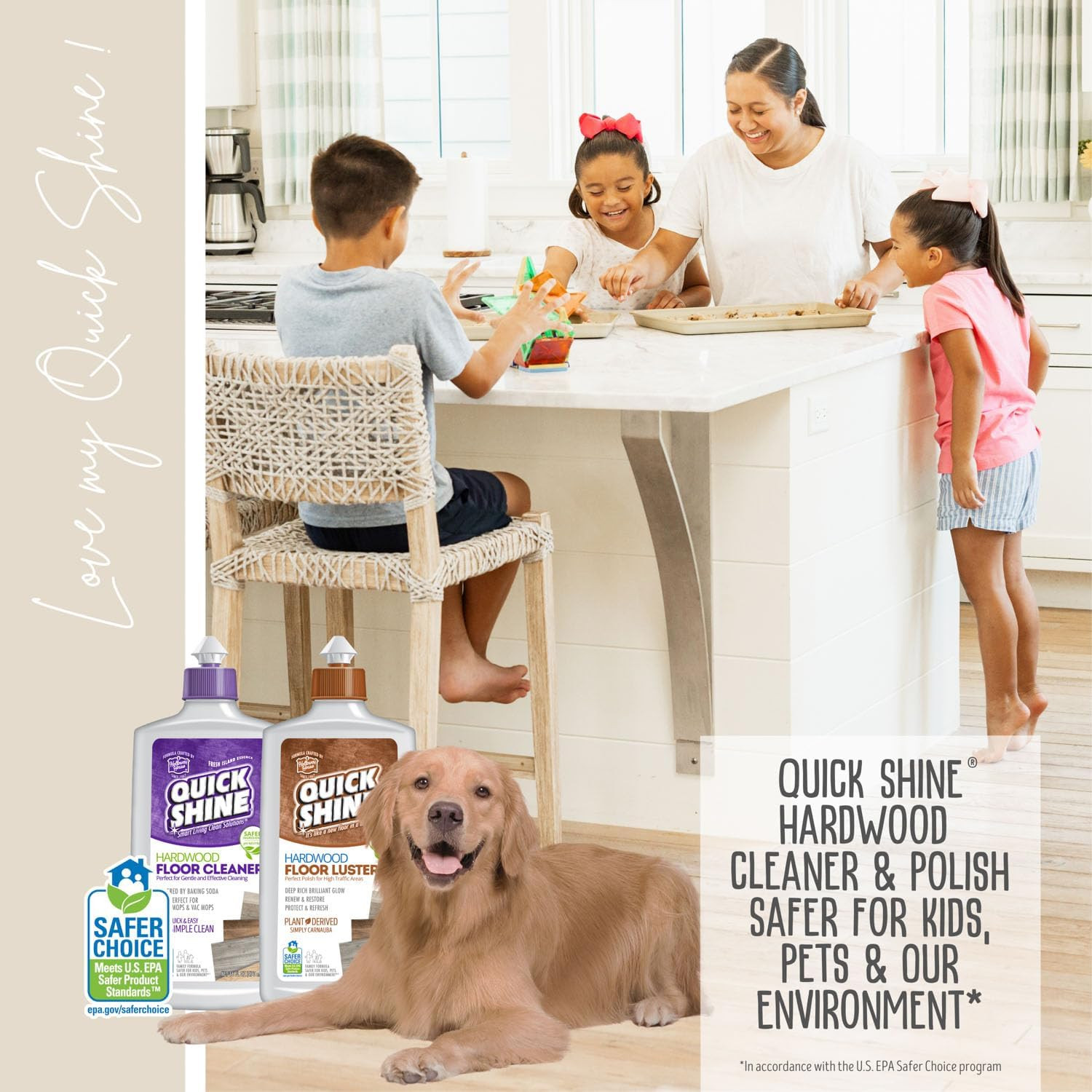 Quick Shine Hardwood Cleaner & Polish 27 Oz 2 Pack Carnauba Wood Floor Care